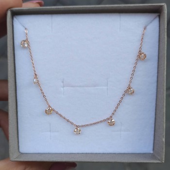 Plac. rose gold / zirc. champagne
