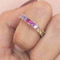 RGAN194RS Anello maxi eternity rainbow