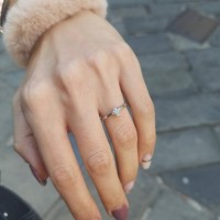 SLAN077RO Anello mini crocetta